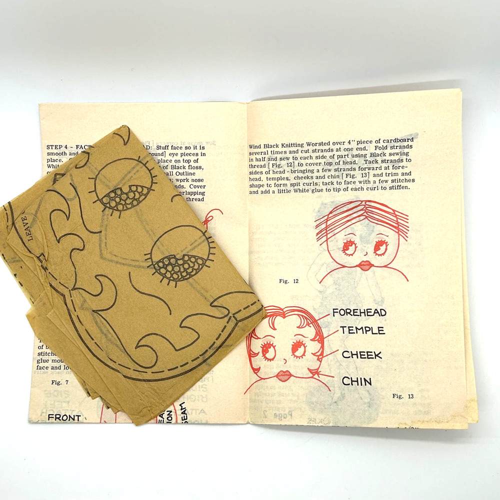 Betty Boop Vintage 1950's‎ Design Pattern #490 Doll